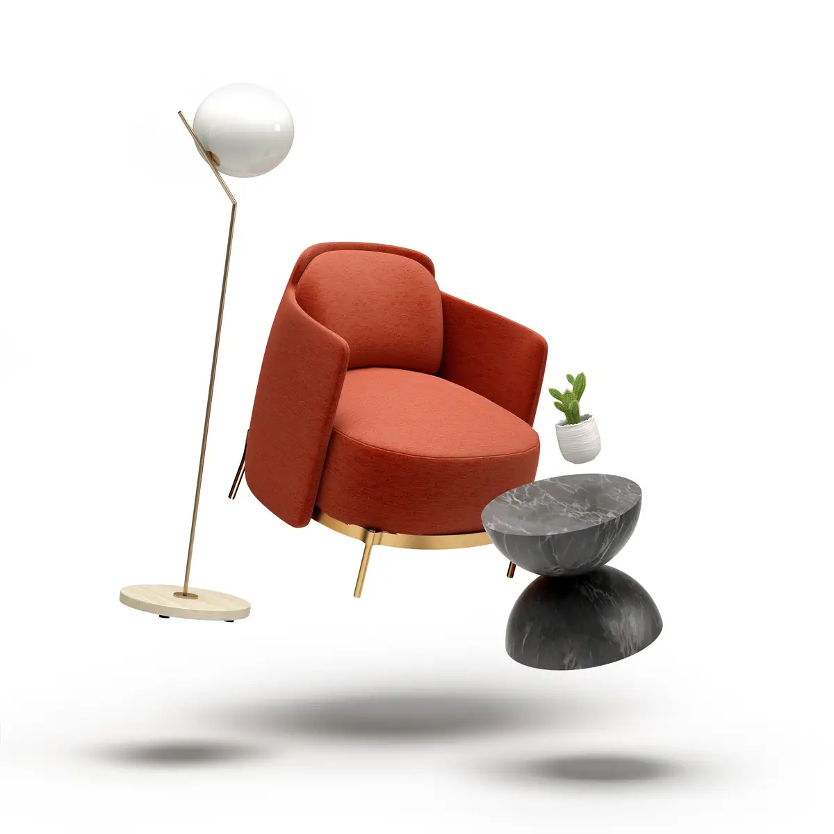 Randare 3D mobilier la comandă realizată de Global Design